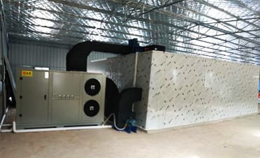 Integrated heat pump drying machine for industrial products